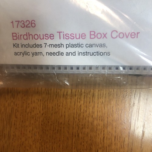 Mary Maxim Birdhouse copertura scatola tessuto kit ago in plastica tela 17326 nuovo - Foto 2 di 3