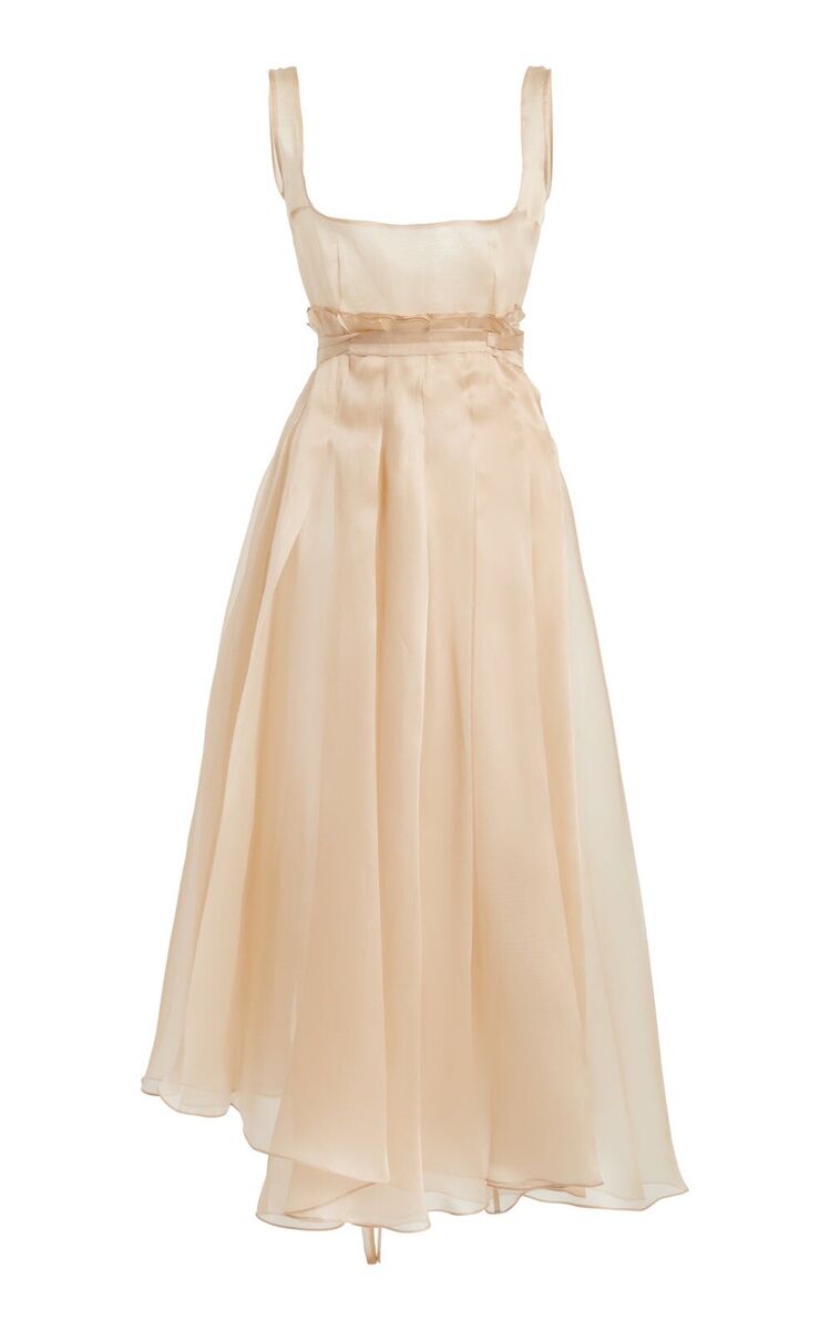 $2035 A.W.A.K.E. Mode Organdy Pleated Silk Dress size 42/us6 $2035 A.W.A.K.E. Mode Organdy Pleated Silk Dress size 42/us6