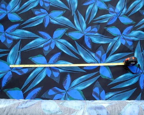 2 yards Authentic Top Italian designer 100% Cotton Blue Orchid Fabric ~ Italy - Picture 2 of 4