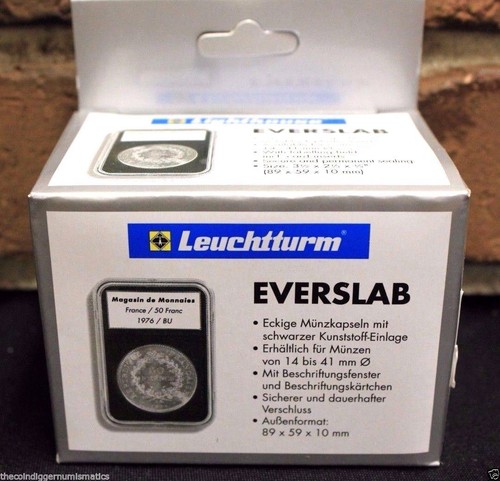10 Lighthouse EVERSLAB Coin Holder Slab 21mm Jefferson Nickel Capsule Case Slabs - Picture 3 of 4