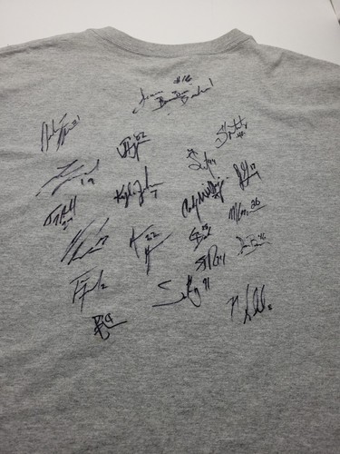 2013/14 Columbus Cottonmouths Team signiertes T-Shirt Jerome Bechard Hockey L - Bild 17 von 24
