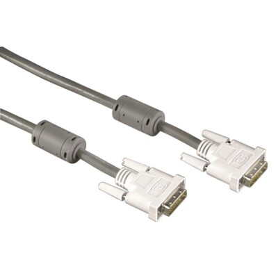 DVI Monitorkabel DVI-D 18+1 Anschlusskabel grau Monitor 1,8m Digital LCD TFT