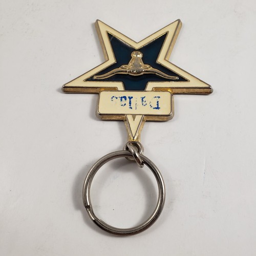 Vintage Keychain Texas Star with Dallas and a Long Horn Brass Keyring - Picture 6 of 6