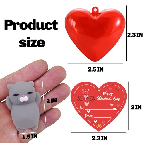 28Pcs Valentine Party Favors Squishy Toys, Kawaii Squishies Mochi Filled Hear... - Picture 2 of 7