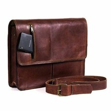 Men's Genuine Leather Vintage Laptop Messenger Handmade Briefcase Bag Satchel