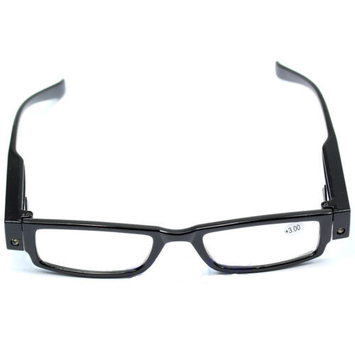 Unisex Rimmed Reading Eye Glasses Eyeglasses With LED Light +1.0 ~ +4.00 - Picture 10 of 12