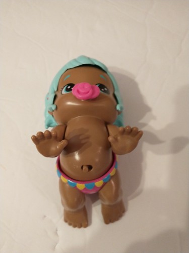 Little Live Crawling Baby BIZZY BUBS w/BLUE HAIR~POPPY TALKS! PACIFIER & BOTTLE - Picture 4 of 4