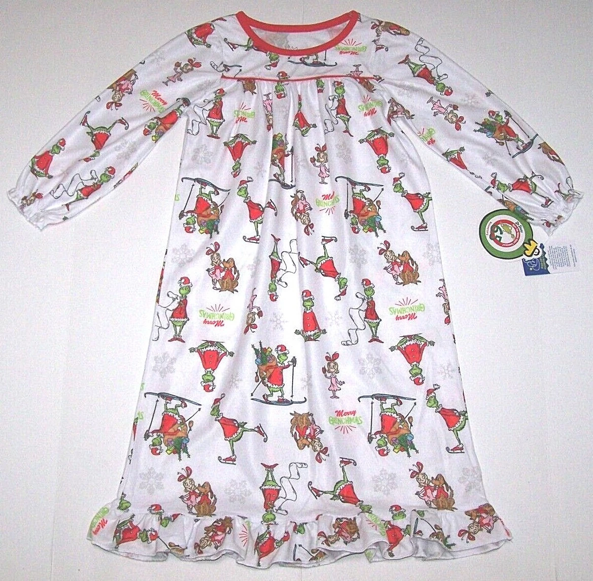 Dr Seuss Grinch Who Stole Christmas Granny Nightgown Pajamas Cindy