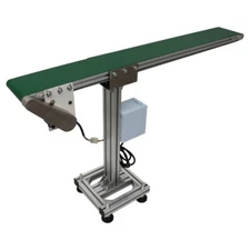 TECHTONGDA Length 47 inch Width 5.9 inch Single Row Leg PVC Belt Conveyor 110V