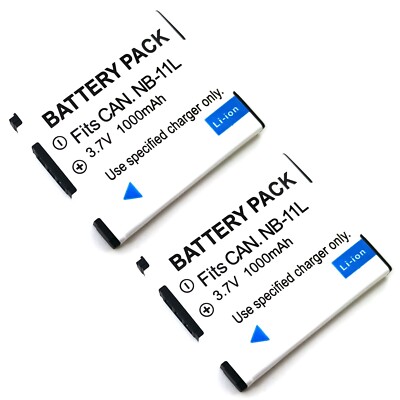 2x Battery Pack For NB-11L Canon IXUS 125 HS 127 130 132 133 135 137 140 145 147