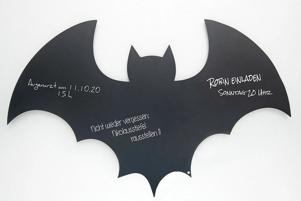 Magnettafel Fledermaus 60x40 cm Memoboard Kreidemarker Magnete Tafel Kreide - Bild 4 von 4