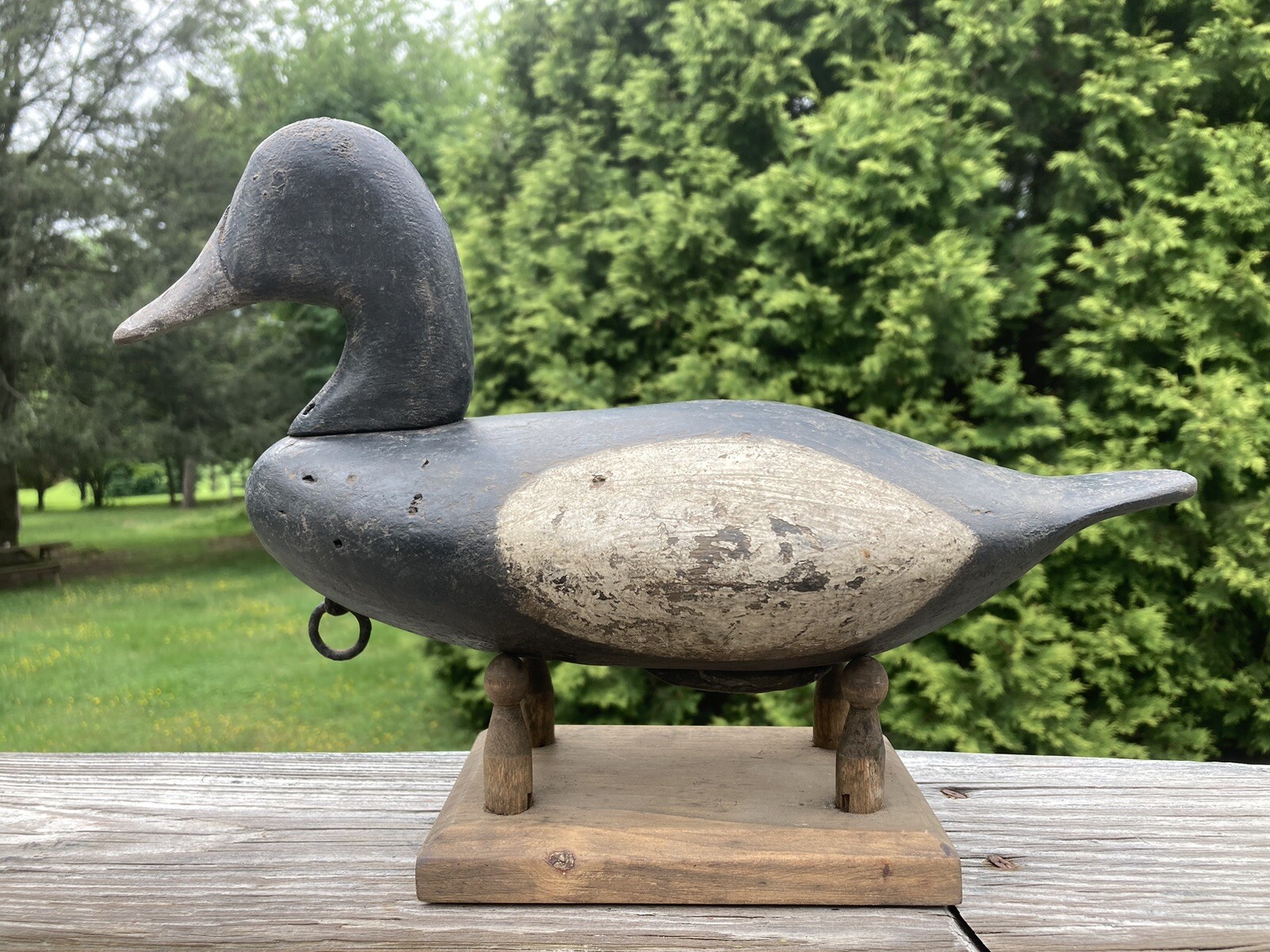 Antique Stevens Brothers Bluebill Drake Decoy eBay