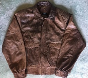 vintage leather bomber jacket flyer pilot brown weathered distressed flyers leather bombers jacket