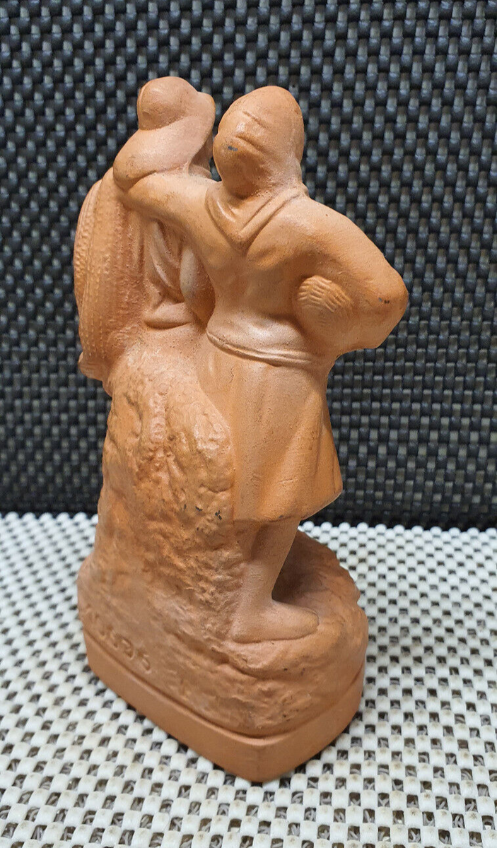 2 ANCIENNES STATUETTES (Anges) en terre cuite EUR 60,00 - FR