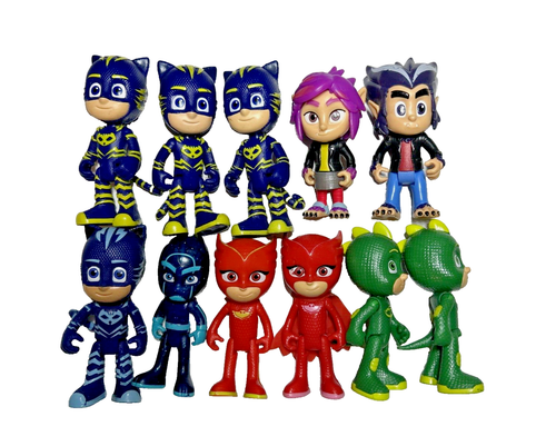 PJ Masks Howler RIP Gekko Owlette Catboy Ninja Wolfy Action Figures Lot of 11