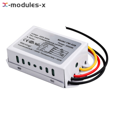 220V 2Way 3-Section 1000W Section Switch for Ceiling Light Independence Control