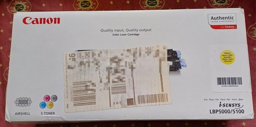 Canon 707 Yellow Laser Toner Cartridge 9421A004AA I-Sensys LBP-5000 Genuine - 第 1/5 張圖片