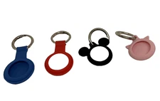 4 Pack AirTag Cover For Apple Air Tag Silicon Case Car Key Ring KeyChain Holder