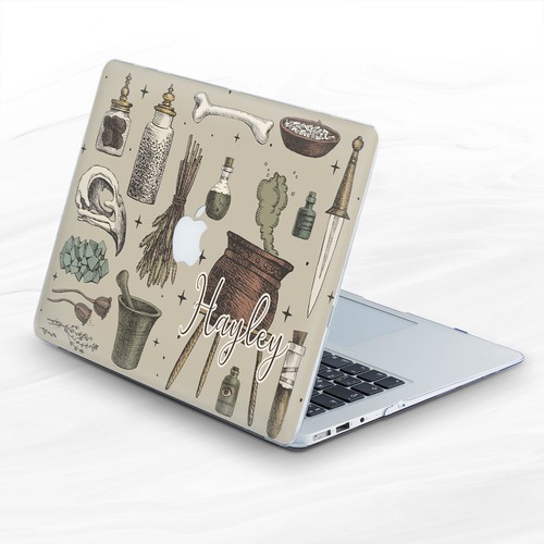 Custom Name Witchcraft Halloween Hard Case For Macbook Air 13 Pro 16 13 14 15 - Picture 3 of 4