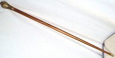 Vintage Cobra Brass Wood Collapsible Walking Stick Cane FREE SHIP