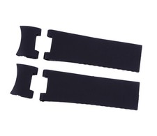 Black Silicone Rubber Diver Watch Strap Band For ULYSSE NARDIN MARINE  
