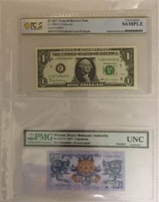 50 Lighthouse 2 Pocket Grande Poly Plastic Pages For Graded Banknote PMG Storage