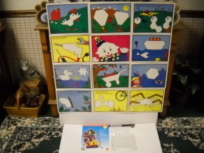 Pattern Blocks Picture Cards Set B 24 Laminated 1993 Scott Resources, Inc. Rare!