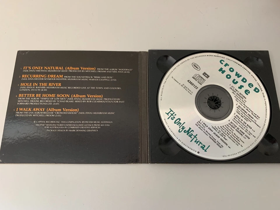 Crowded House – It's Only Natural - Australia Import CD Single © 1991 - Bild 2 von 3