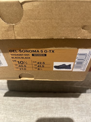 Asics Gel Sonoma 6 GTX Womens Trail Running Shoes - Black - UK 8.5 BNIB - 第 5/5 張圖片