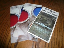 1973 1988 Buick Factory Color Chip Paint Samples Booklets - Three 1973 1988 Buick Factory Color Chip Paint Samples Booklets - Three