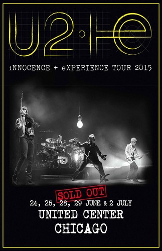 U2 2015 Chicago Framed Concert Poster
