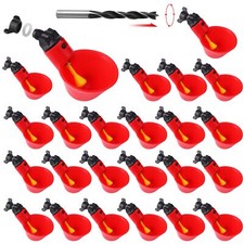 24Pack Automatic Chicken Waterer Cups Poultry Feeder Cups for Chicken Duck Goose