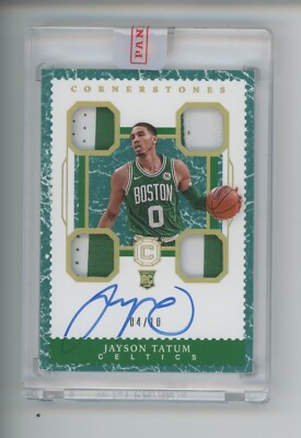 JAYSON TATUM AUTO JERSEY LOGO PATCH RC /10 2017-18 PANINI 