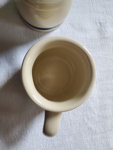 ROSEVILLE 4" ELFENBEIN WEISS MIT BLAUEM BAND KAFFEETASSEN (2) - UNBENUTZT/SCHÖN - Bild 7 von 11