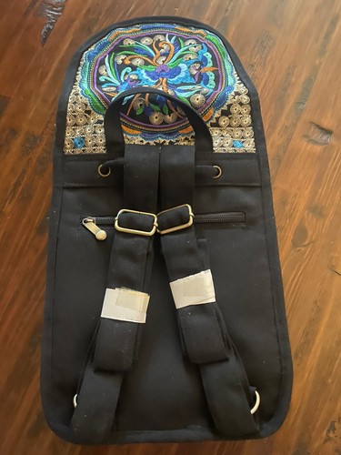 Embroidered Ethnic Boho Floral Petite Traveling Backpack Colorful - Picture 5 of 9