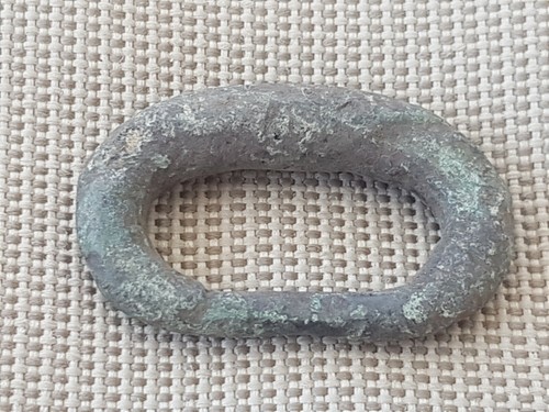 Stunning very rare Saxon bronze buckle missing pin Please read description L115x
