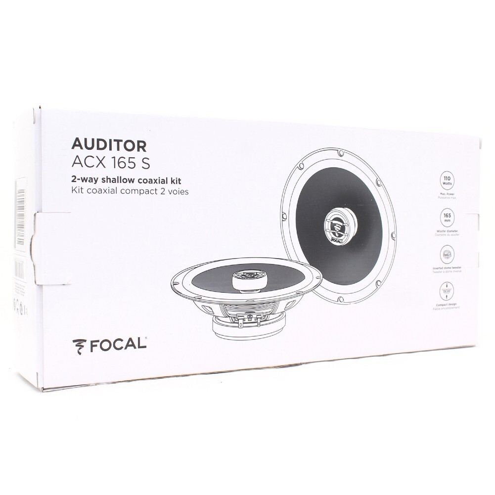 Kit 2 Altoparlanti Coassiali Focal Auditor ACX165S – 16,5 Cm, 55W RMS, 110W Max, Con Griglie E Sticker - 2