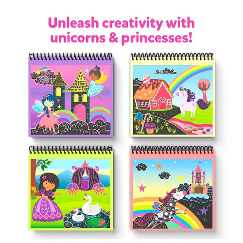 Skillmatics Magical Scratch Art Book for Kids - Unicorns & Princesses, Craft ... - Picture 7 of 8