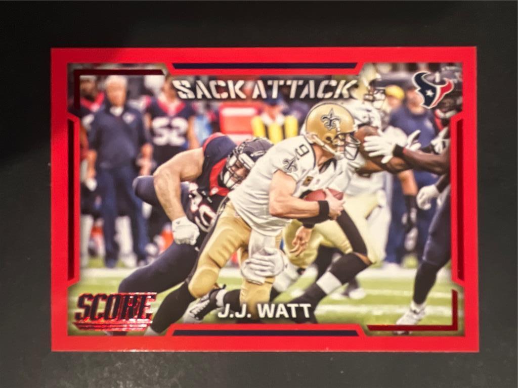 2016 Panini Score Sack Attack Insert Red #3 Watt Texans