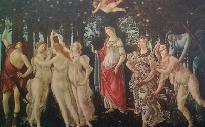 Postcard Florence Italy Early 1900s Rare Spring La Primavera Botticelli Uffizi 