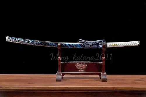 Espada Katana Funcional Fantasma de Tsushima T10 Acero Arcilla Temper Full Tang Afilada - Imagen 4 de 10