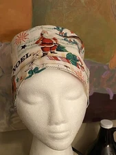 Scrub, Chemo, Nurses, Dental, Chefs Caps w/buttons, Christmas Theme