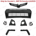 For 2014-2016 Toyota Corolla S Upper Grille Lower Bumper Grill + Fog Light Lamp (For: Toyota Corolla)