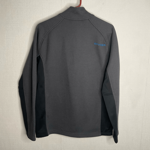 NWOT Spyder Outbound Sweater Mens Large Gray 1/2 Zip Long Sleeve Jacket Fleece - Picture 2 of 7
