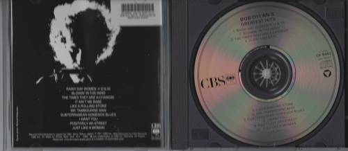 Bob Dylan's Greatest Hits CD CBS sony Japan Out Of Estampado Excelente Estado - Picture 2 of 2