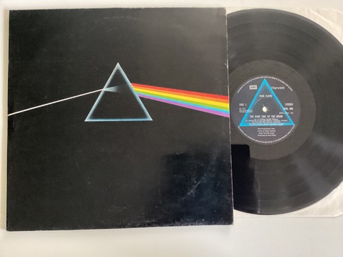 PINK FLOYD DARK SIDE OF THE MOON EMI HARVEST VINYL LP 1973 A11 B10 POSTERS ECT 7