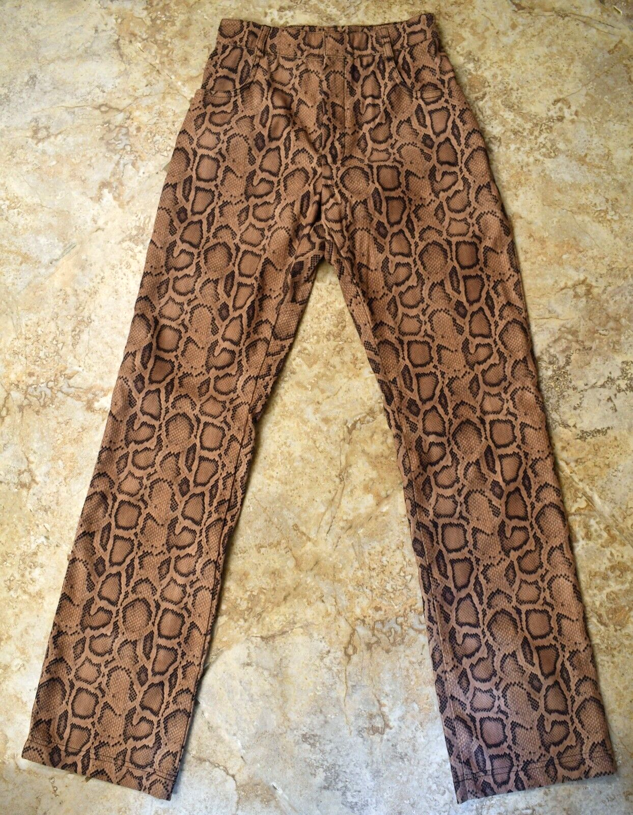Equestrian Designs Brown Snake Riding Pants Womens Size Petite USA