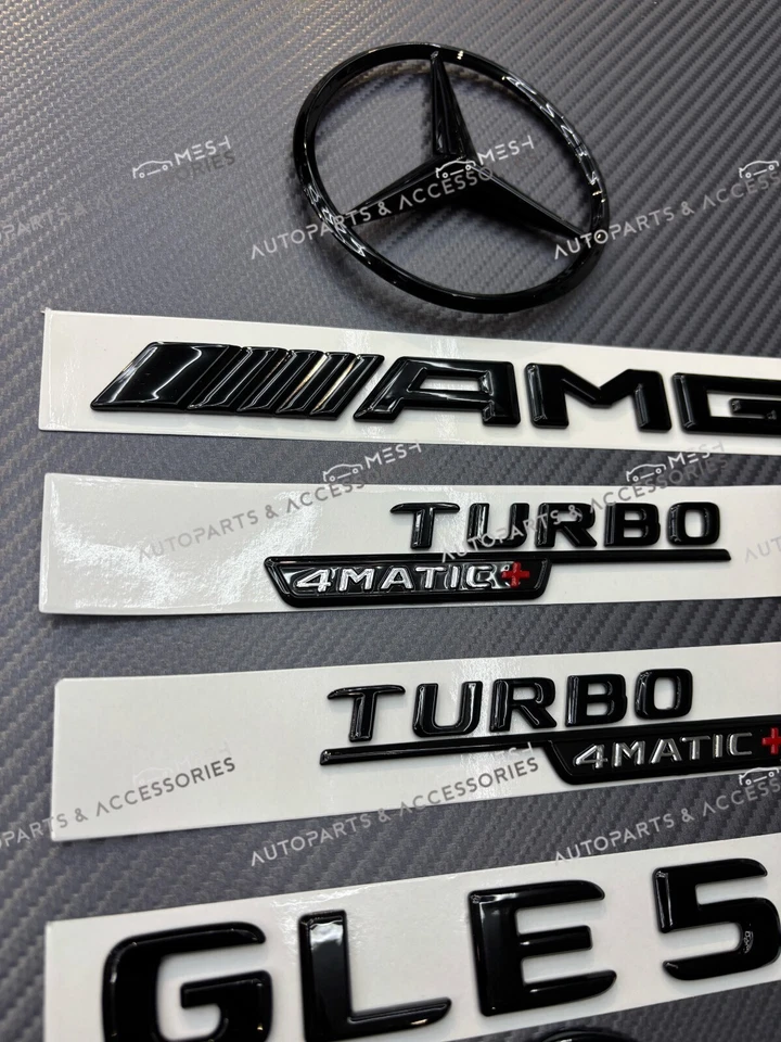 Gloss Black GLE53 AMG Trunk Tailgate Decal Badge Emblem For Mercedes Benz W167 - Image 3 of 4