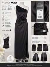 🖤 FASHION NOVA GRACIE SATIN MAXI DRESS — SIZE XL  NWT