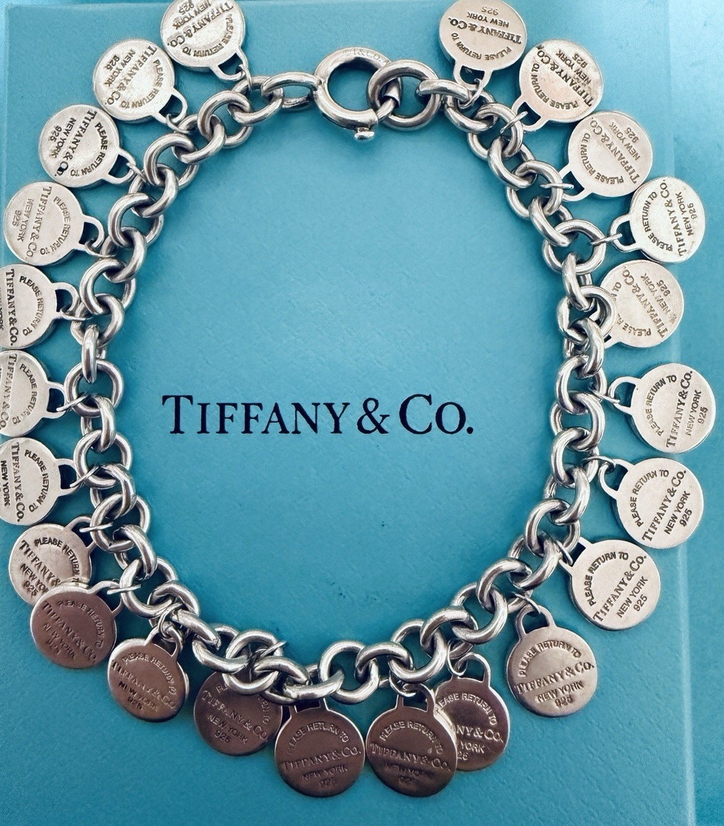 らららんど　TIFFANY&Co. Rare Tiffany & Co Return RTT Multi Mini Round Tag Charm Bracelet